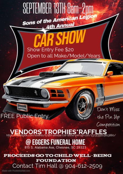 Sons Of The American Legion 4th Annual Car Show