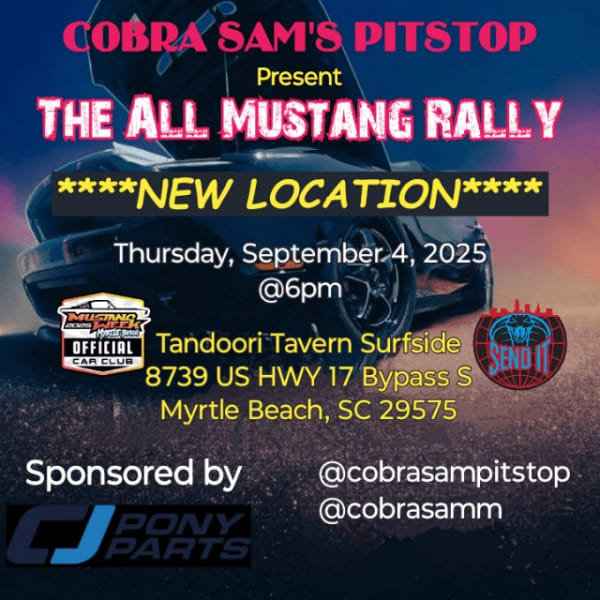 Cobra Sam’s Pitstop Presents The All Mustang Rally