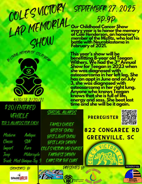 5th Annual Cole's Victory Lap Memorial Show