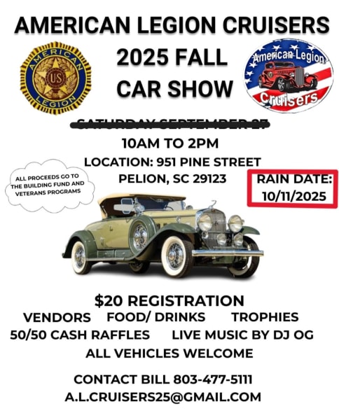 American Legion Cruisers 2025 Fall Car Show
