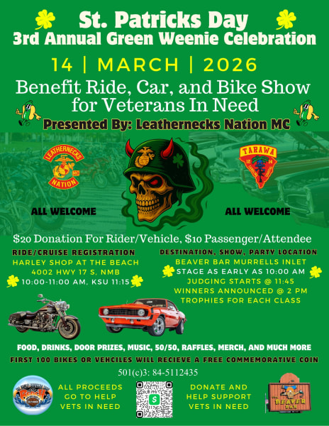 3rd Annual Green Weenie Celebration, Ride and Car/Bike Show