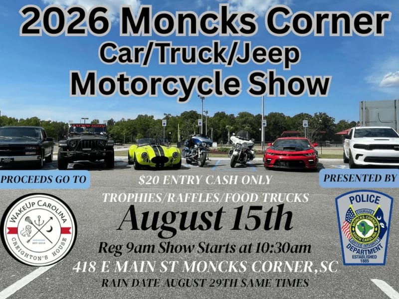 2026 Moncks Corner Car/Truck/Jeep/Bike Show
