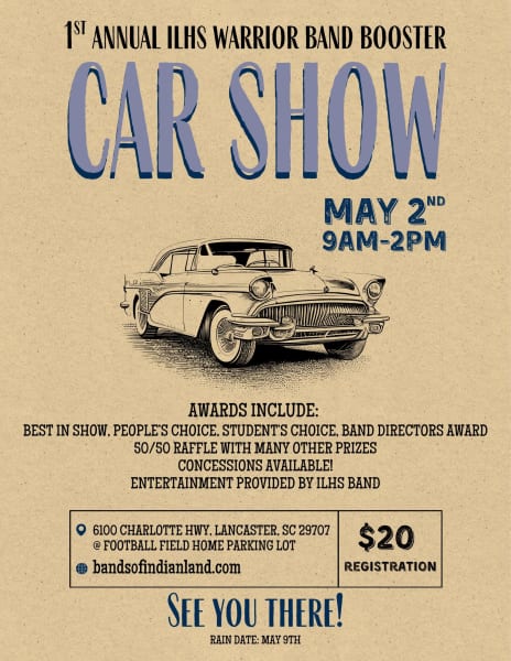 1st Annual ILHS Warrior Band Booster Car Show