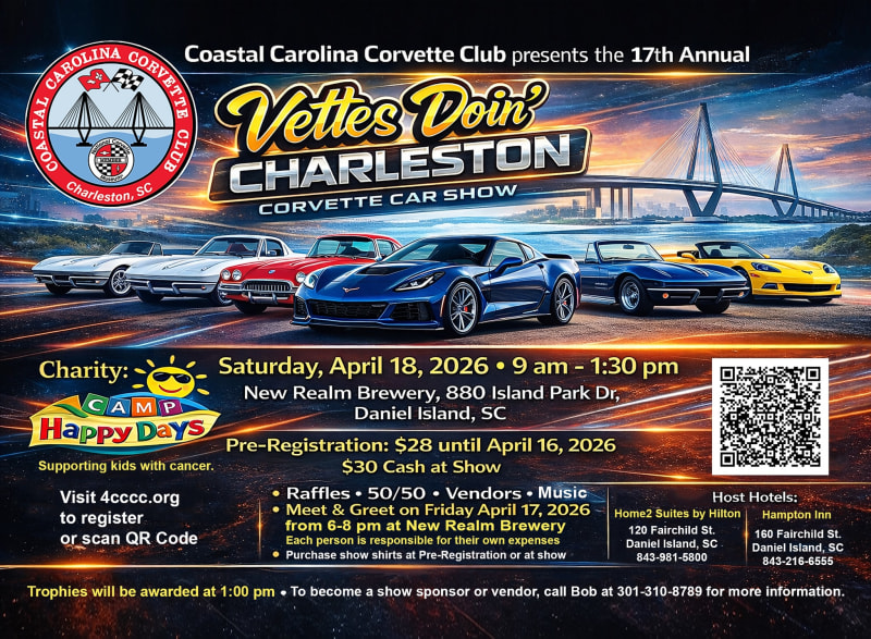Vettes Doin' Charleston Corvette Car Show