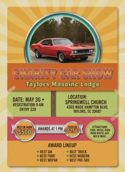 Taylors Masonic Lodge Charity Car Show