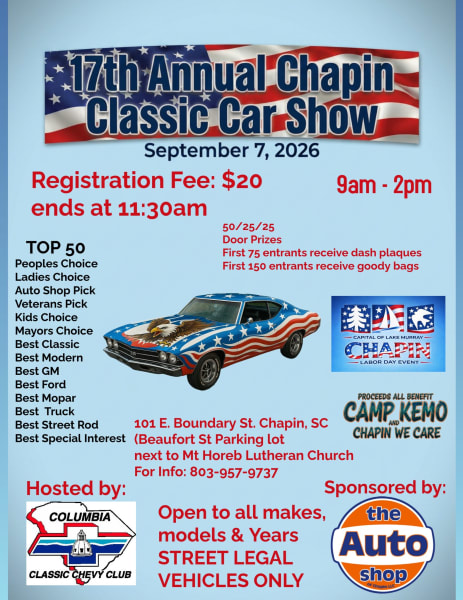 17th Annual Chapin Classic Car Show