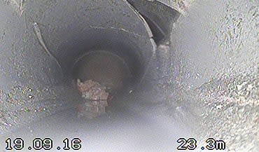 Paroie canalisation cassée découverte grâce à une inspection vidéo