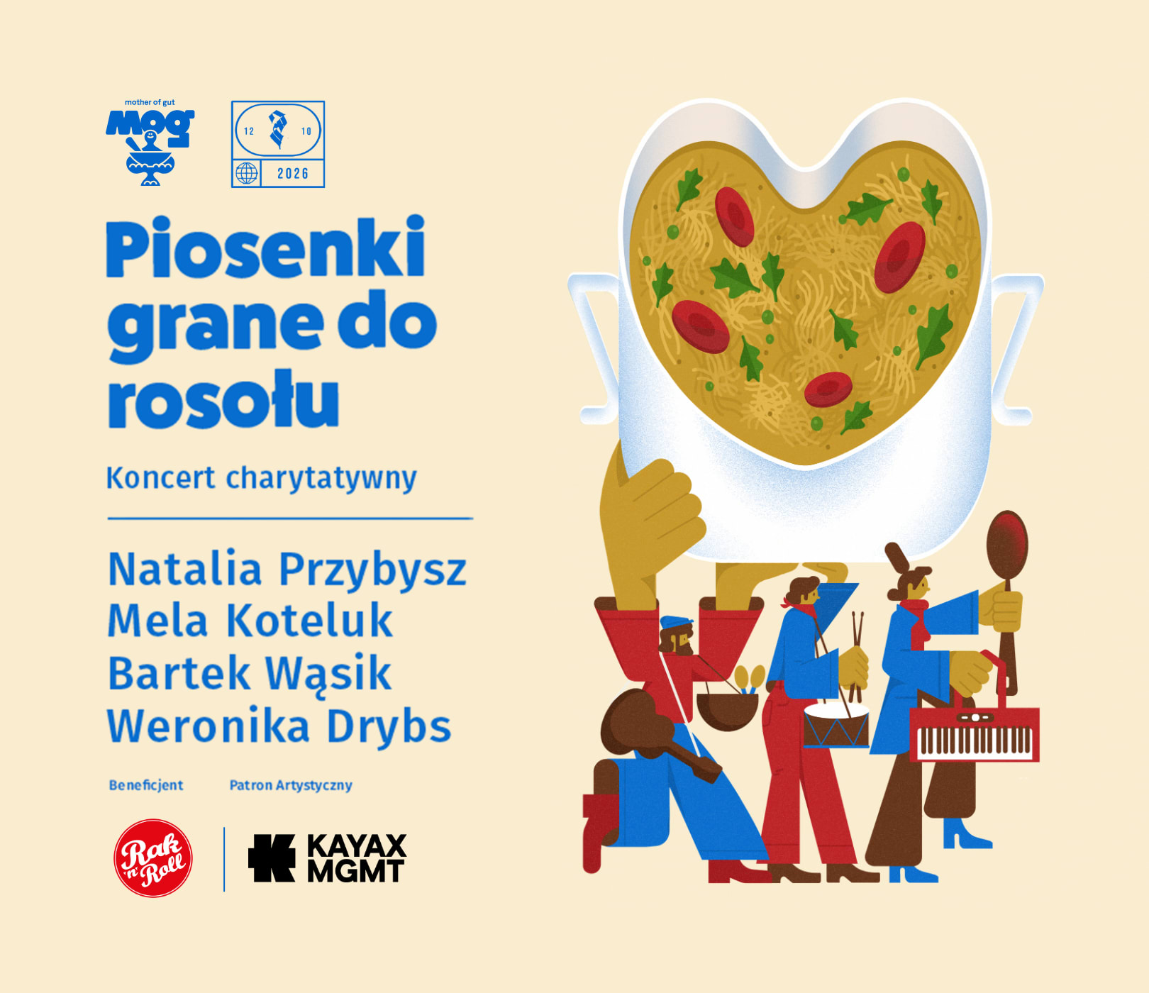 Plakat wydarzenia: Piosenki Grane do Rosołu | 2 Urodziny MOG @Jassmine