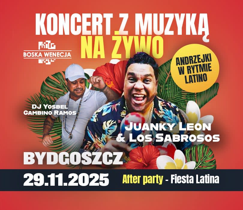 Going. | ANDRZEJKI W RYTMIE LATINO - koncert z muzyką na żywo Juanky Leon & Los Sabrosos + afterparty FIESTA LATINA DJ Yosbel Gambino Ramos - Boska Wenecja Bydgoszcz