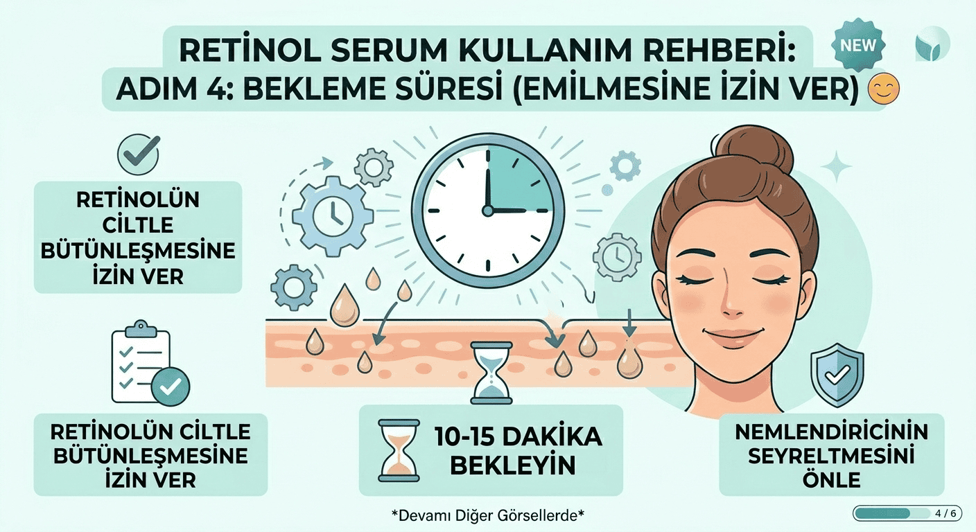 Retinol mu retinal mi infografik adım 4 bekleme