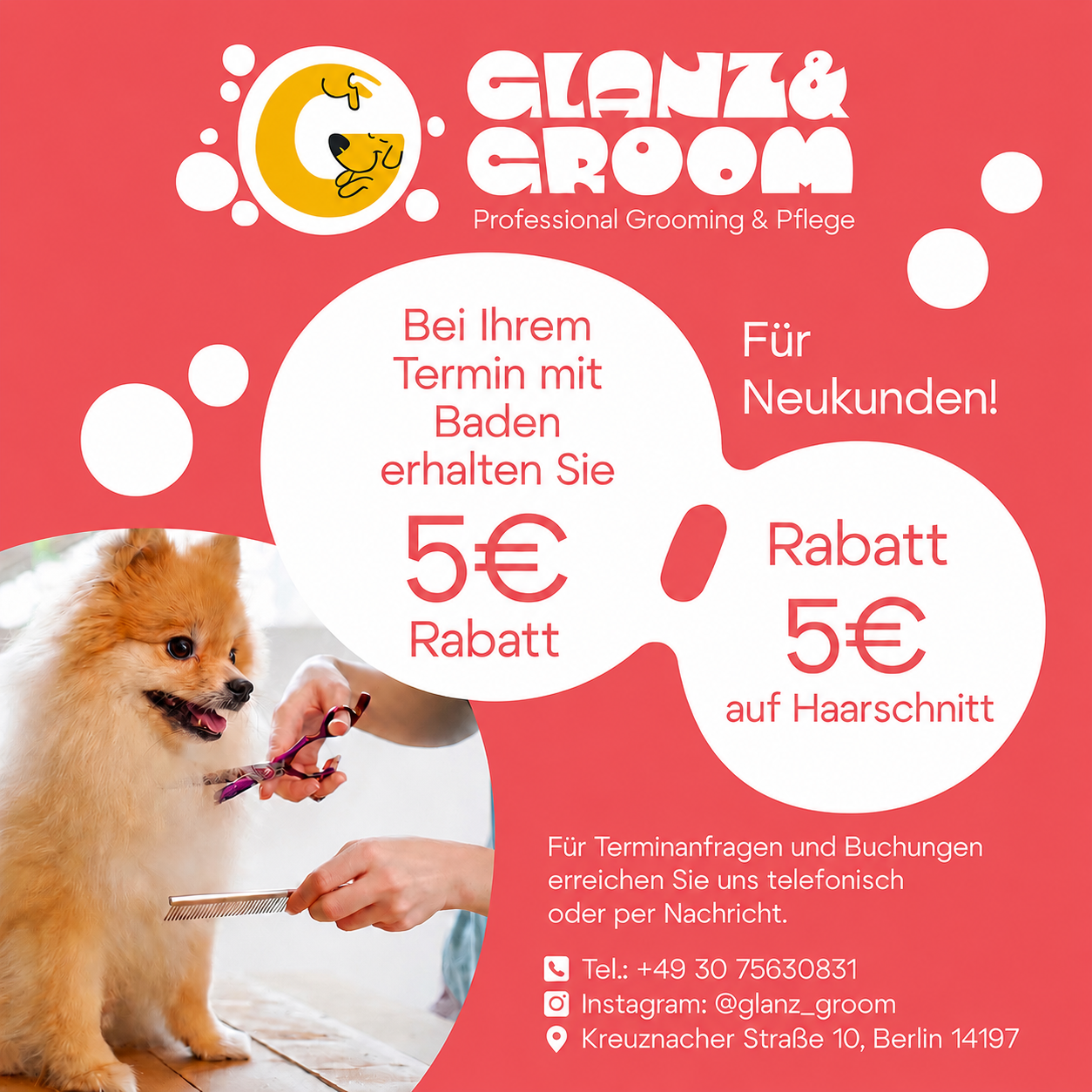 Neukunden-Aktion bei Glanz & Groom!