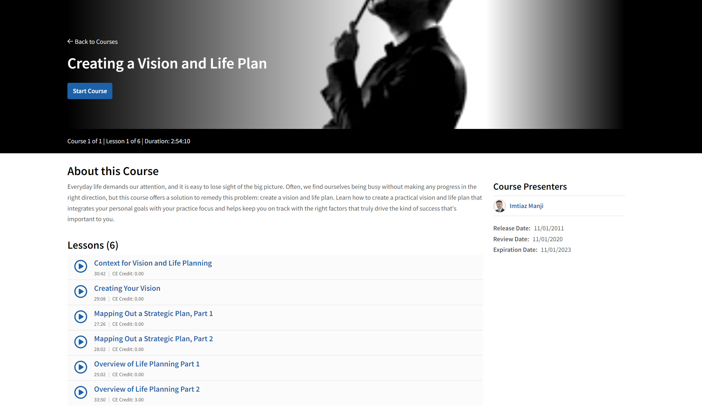 Creating a Vision and Life Plan