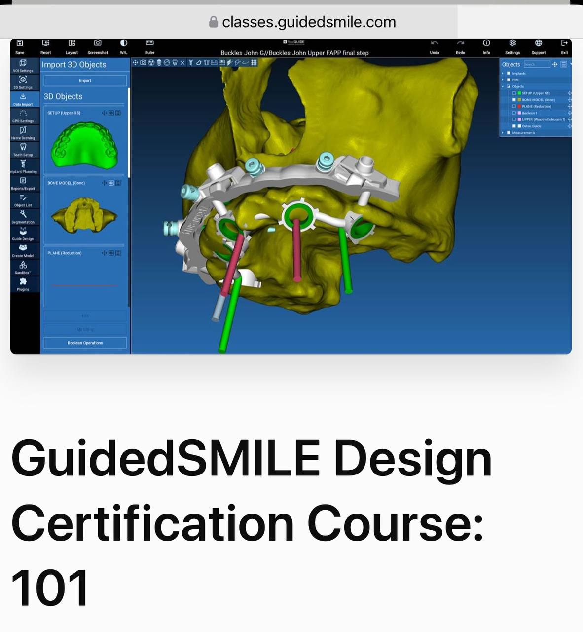 Cover of GuidedSMILE Design Certification Course: 101