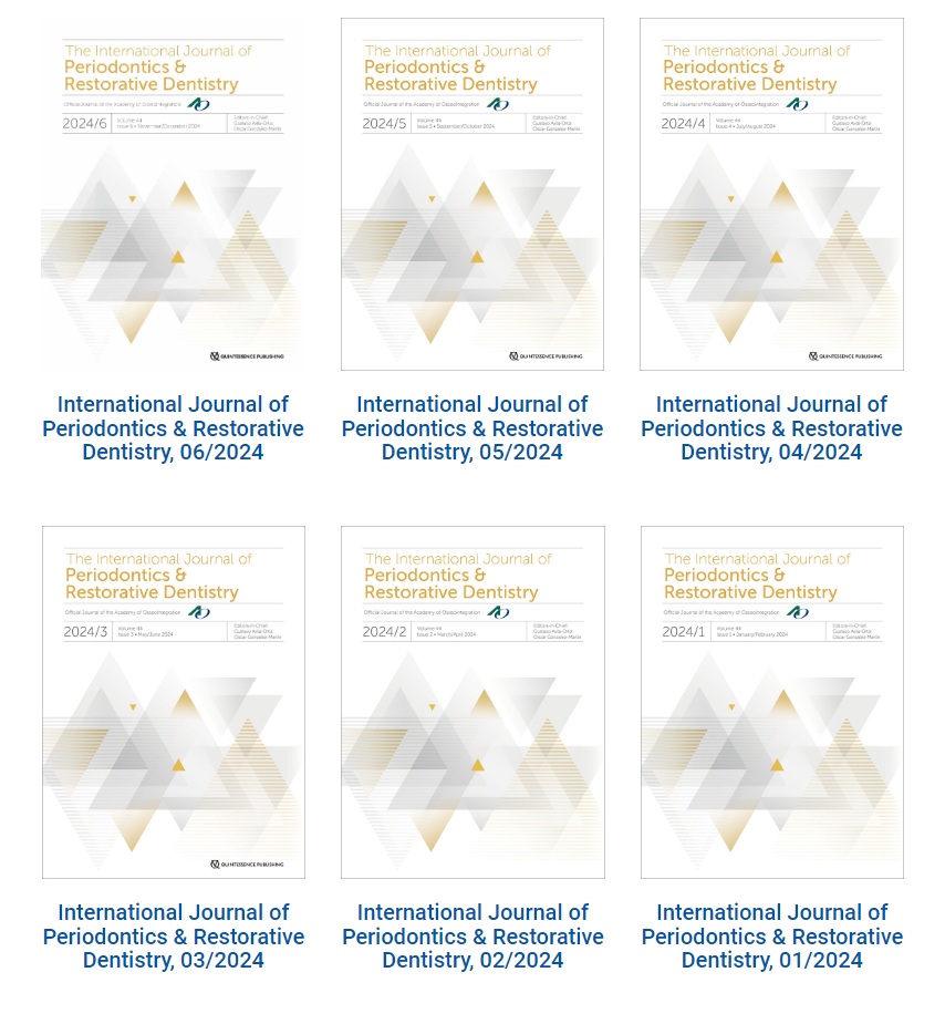 Cover of International Journal of Periodontics & Restorative Dentistry 2024 Full Archives (True {PDF)