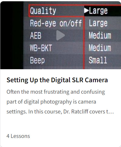Setting Up the Digital SLR Camera