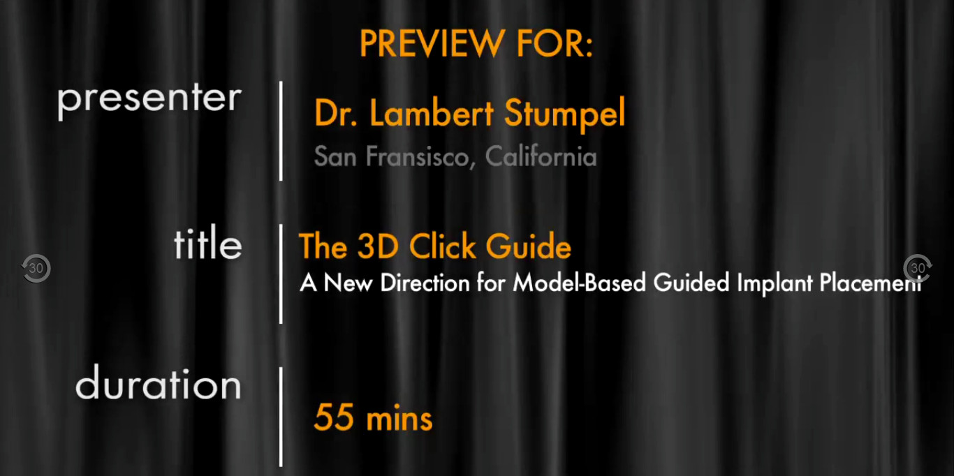 The 3D Click Guide – A New Direction for Model-Based Guided Implant Placement