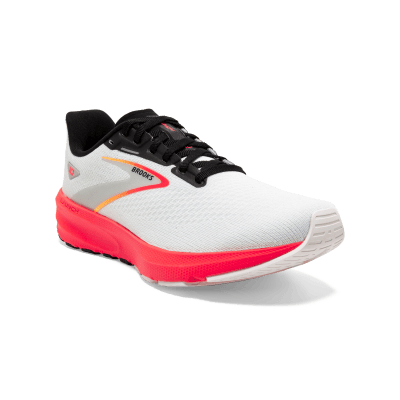 Size 9 - Brooks Launch 10 White Coral  Running Shoe Men SAMPLE Brooks Men main image 4