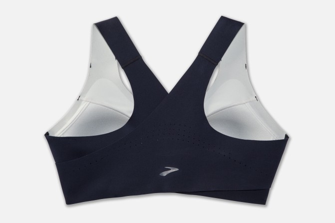 Brooks BLACK Moving Comfort Dare Crossback DriLayer Sports Bra, US 30 C/D 