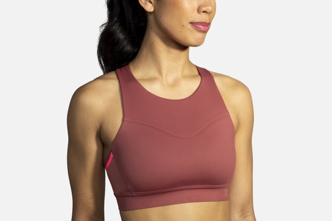 Moving Comfort Pink Sports Bra 36C 36 C Racer Back Dri Layer Logo