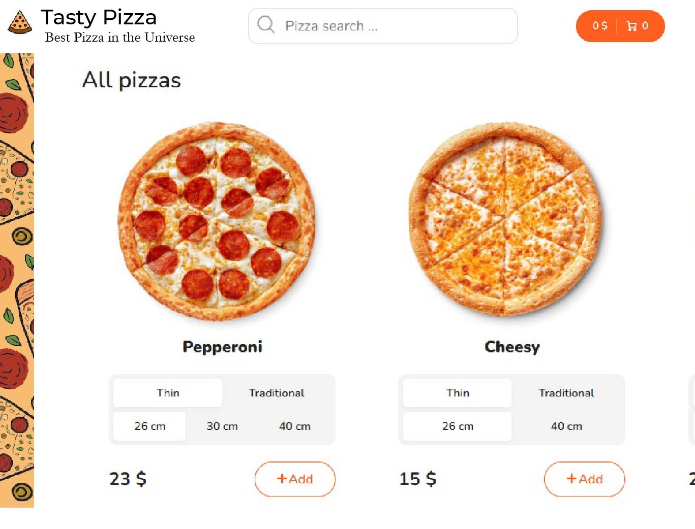 pizza : burger /pasta 