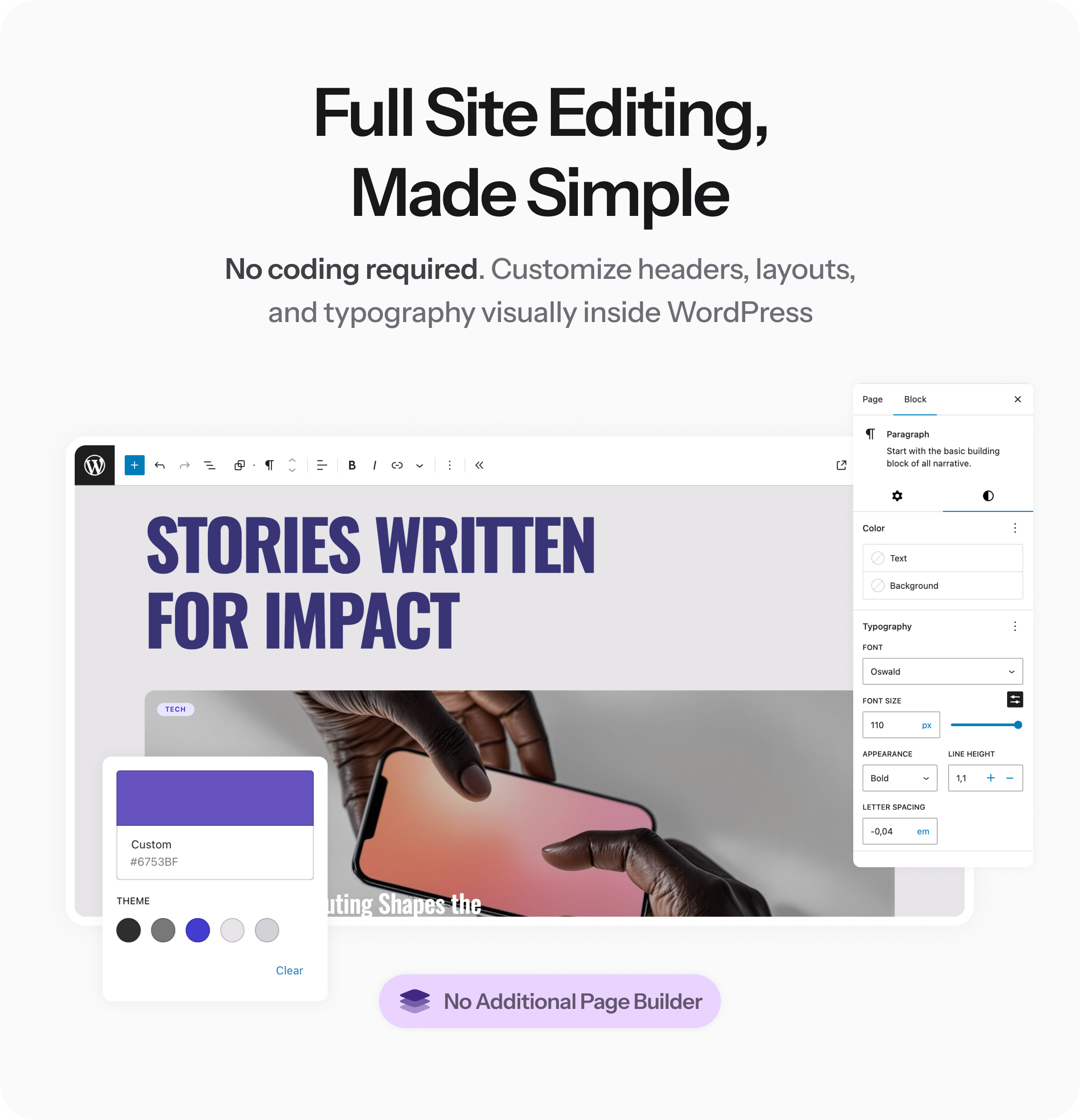 Oenzy - Personal Blog FSE WordPress Theme