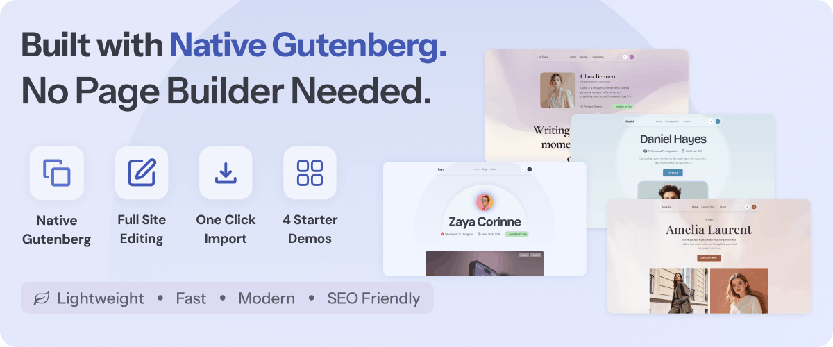 Zaya - Modern Personal Blog Wordpress Theme