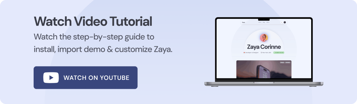 Zaya - Modern Personal Blog Wordpress Theme