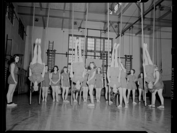 Girls on poles at Beaumont High School