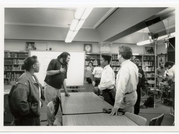 Quindy Troupe, journalist and Miles Davis biographer, at Beaumont High School
