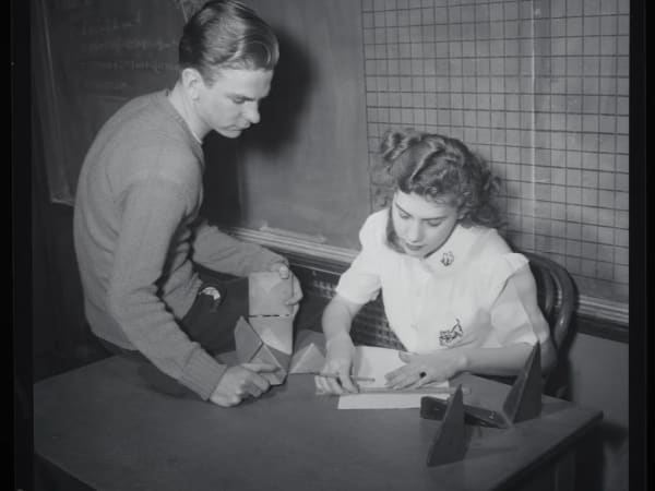 Math classroom at Central High School (aka Yeatman High School)