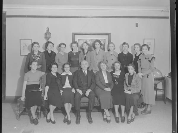 Adults (probably faculty) at Central Institute for the Deaf