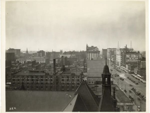 View north from the roof of City Hall