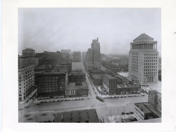 Civil Courts Building, view from the Missouri Pacific Building