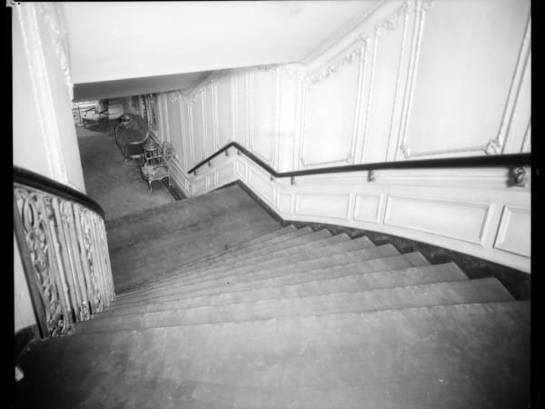 INTERIOR STAIRCASE AT THE FOX THEATER.