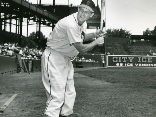 Stan Musial in Batting Stance at Sportsman's Park