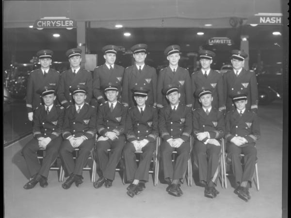 Ushers in Uniform at an Auto Show Held at the St. Louis Arena