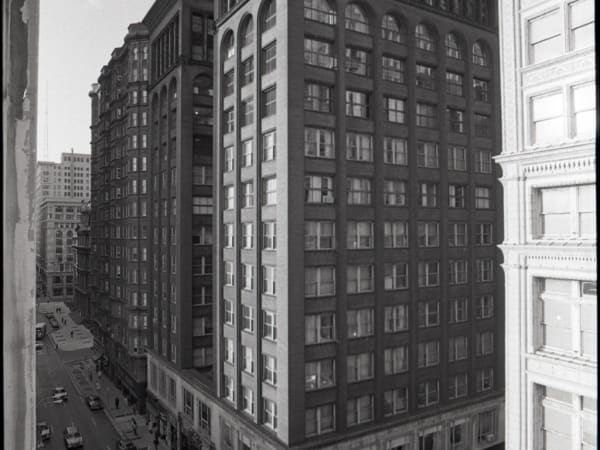 Elevation of the North Side of Olive Street Showing the 705 Olive Street Building, Originally Known as the Union Trust Building, and the Chemical Building at 721 Olive