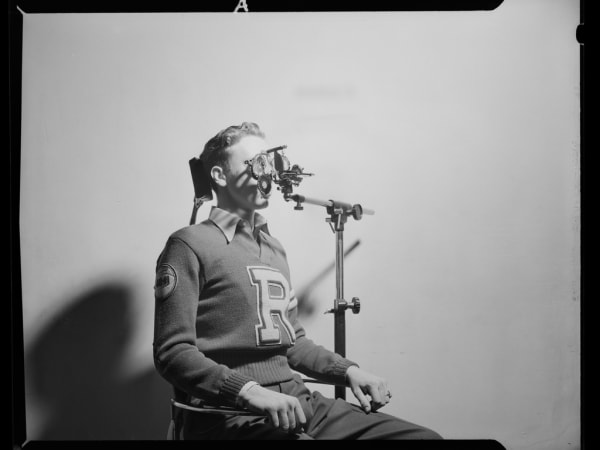 Gallaudet School: Doctor Examining Eyes