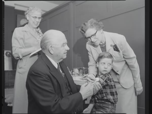 Gallaudet School: Children Receiving Polio Shots