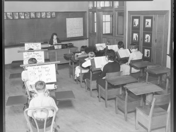 Sigel School: Sight Saving Class (Books, Charts, and Typewriting Equipment Used)