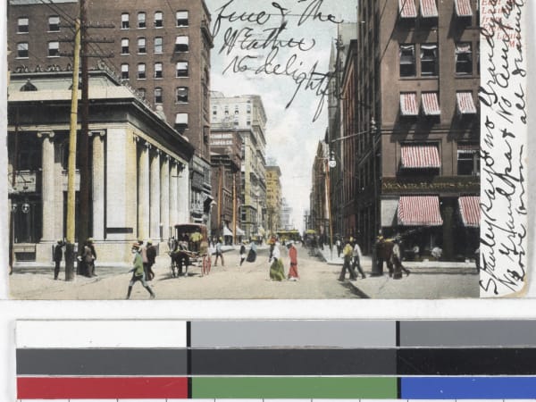 Looking east, Locust from Eighth St., St. Louis, Mo.