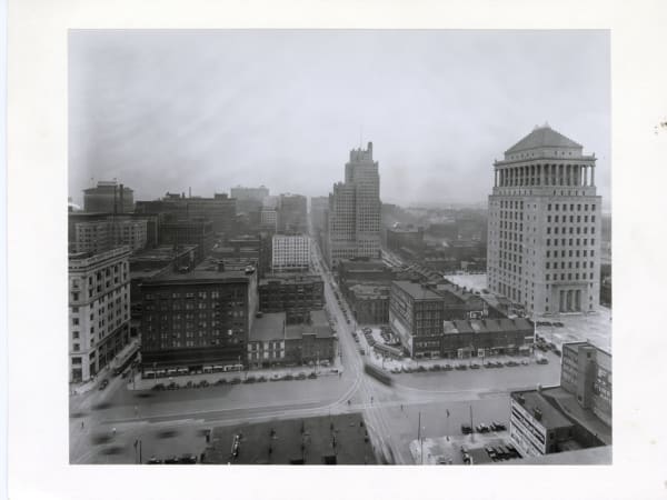 View East from Missouri Pacific Building Showing the Civil Courts Building