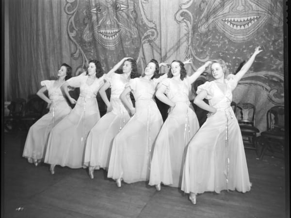 Group Portrait of Women Dancers in Costume at the Moolah Temple