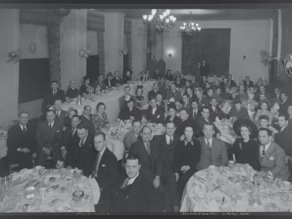 FASHION EXHIBITORS BANQUET AT STATLER HOTEL.