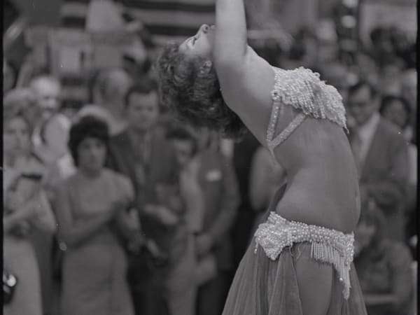 Moroccan Belly Dancer at the Mediterranean Bazaar Held at Stix, Baer, & Fuller Department Store