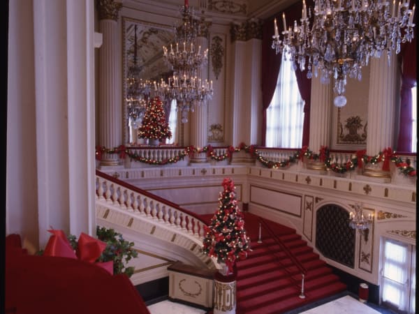 Christmas Decorations in the Lobby of Powell Symphony Hall