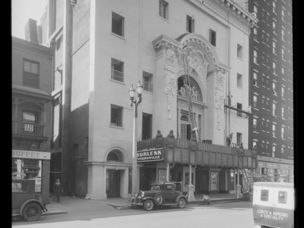 Grand Opera House Being Painted, 514 Market Street