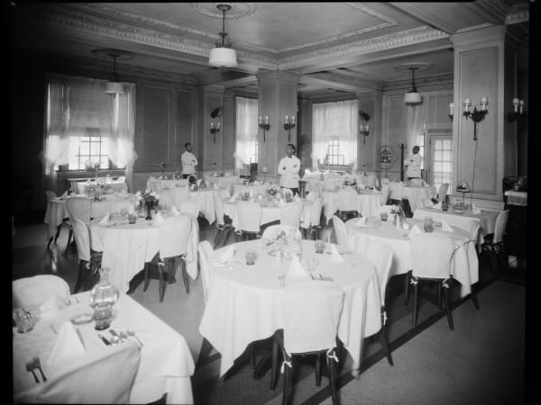 Interior view of the Saum Hotel, 1919 South Grand