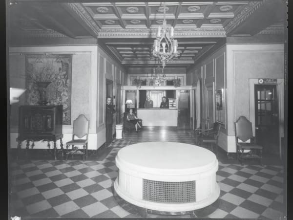 Interior View of the Saum Hotel, 1919 South Grand