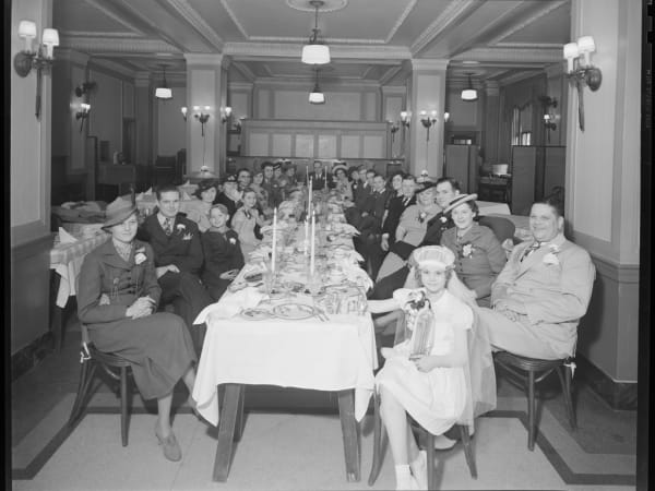 Confirmation Breakfast for a Young Girl at the Saum Hotel, 1919 South Grand Boulevard